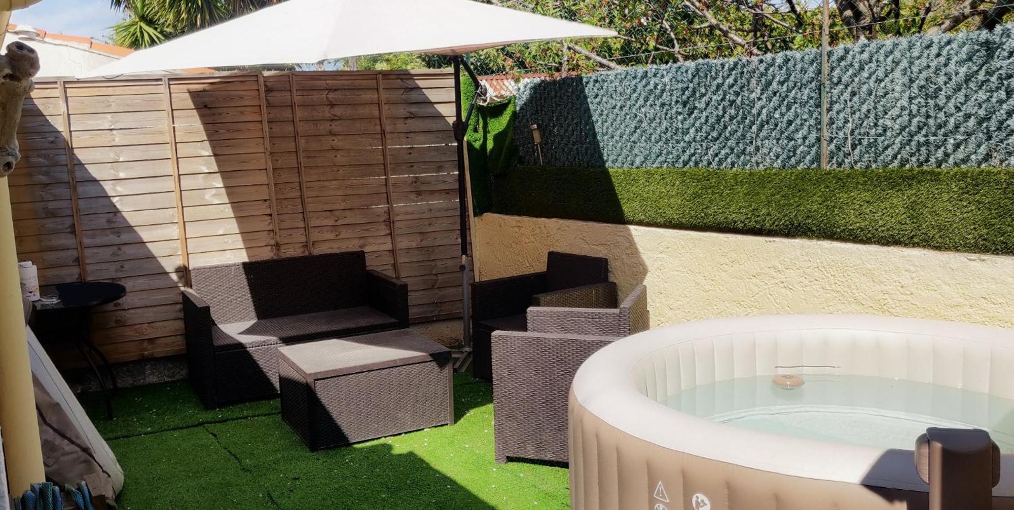 Maison T2 Proche Mer Jardin Spa Jacuzzi Et Parking シス・フール・レ・プラージュ エクステリア 写真
